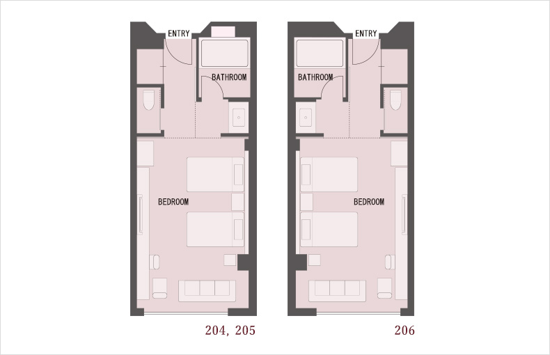 Deluxe twin room / Room layout